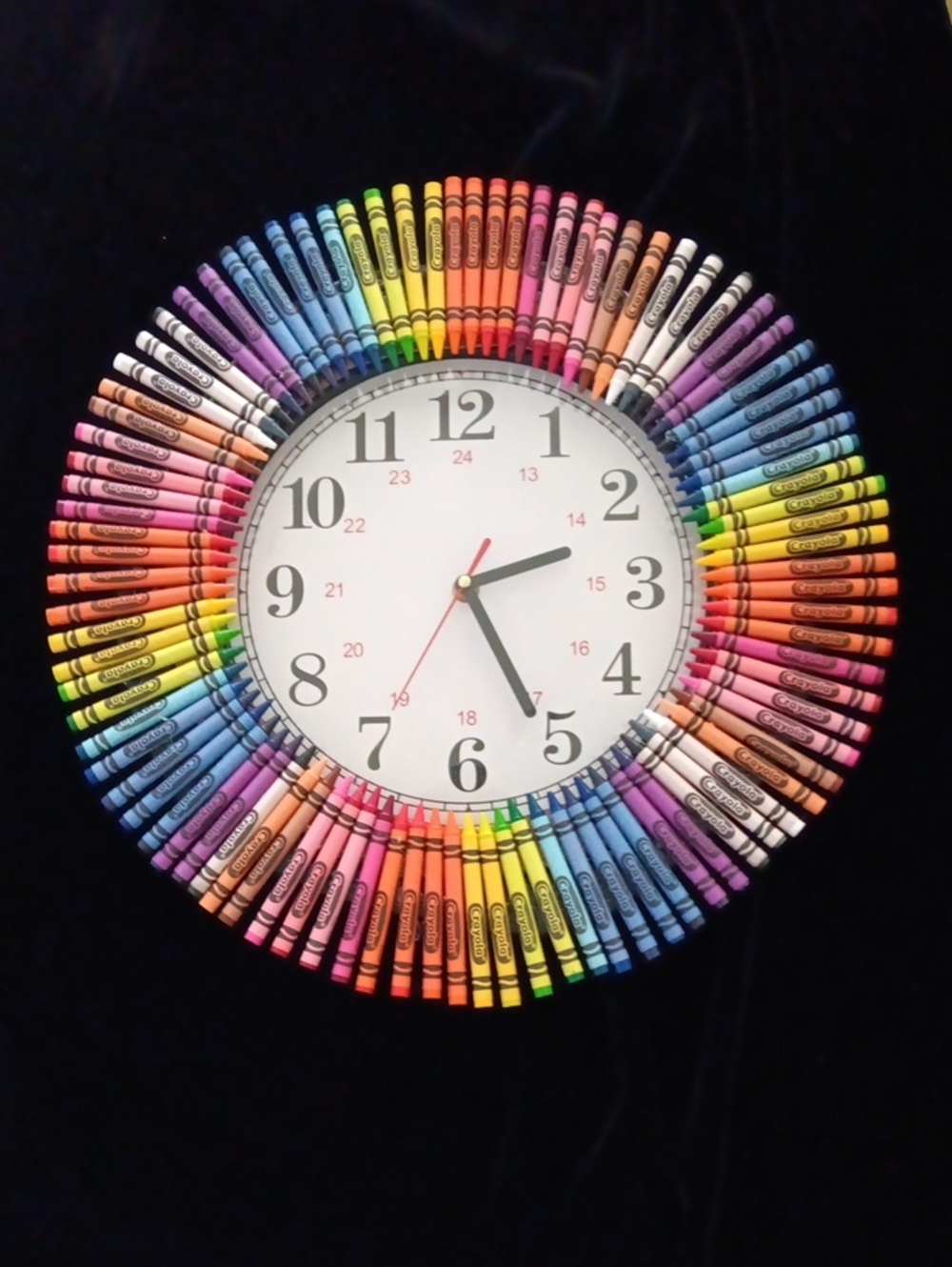 Crayon Frame Wall Clock - Multicolor